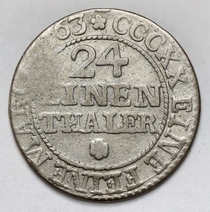 August III Sas, 1/24 thaler 1763 FWóW, Dresden