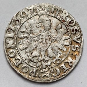 Sigismund III Vasa, The Cracow 1607 penny - Lewart in a circle