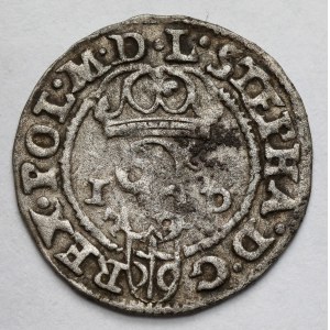 Stefan Batory, Szeląg Olkusz 1586 - NH przy koronie