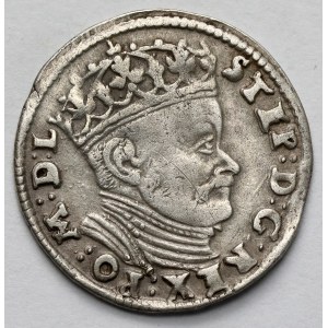 Stefan Batory, Trojak Wilno 1584 - w zbroi płytowej