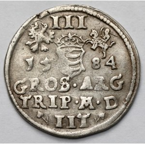 Stefan Batory, Trojak Wilno 1584 - w zbroi płytowej