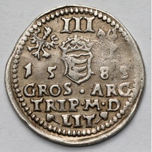Stefan Batory, Trojak Wilno 1585 - herb Lis