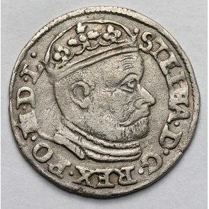 Stefan Batory, Trojak Olkusz 1586 - NH przy herbach