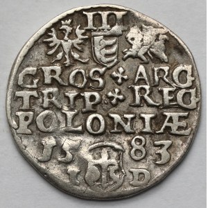 Stefan Batory, Trojak Olkusz 1583 ID - krzyże
