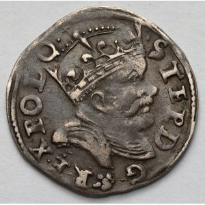 Stefan Batory, Trojak Poznań 1586 - kwiatek