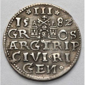 Stefan Batory, Trojak Ryga 1582 - STEP