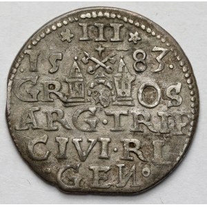 Stefan Batory, Trojak Ryga 1583 - mały naramiennik
