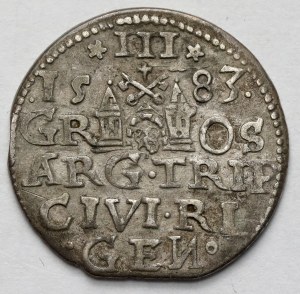 Stefan Batory, Trojak Riga 1583 - malá náramenice