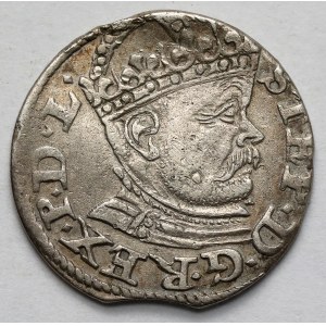 Stefan Batory, Trojak Ryga 1585 - wysoka korona