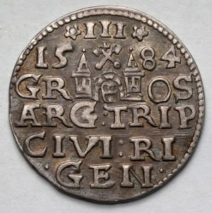 Stefan Batory, Trojak Riga 1584 - malá náramenice