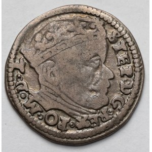 Stefan Batory, Trojak Wilno 1586 - kółka na awersie