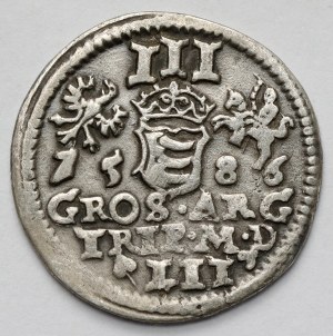 Stefan Batory, Trojak Wilno 1586 - bez kółek