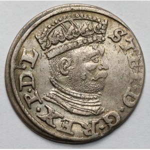 Stefan Batory, Trojak Ryga 1586 - mała głowa - P zamiast PO