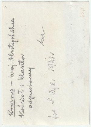 KROSNO. odpustkový kostel a klášter, 1948.