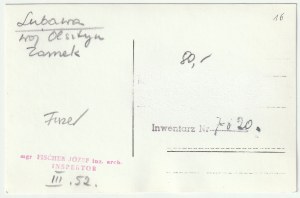 LUBAWA. Zamek, 1952 r.