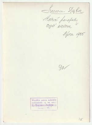 SZCZECIN DĄBIE. Farní kostel, 1955.