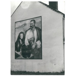 TUCZNO. Malowidło na domu, lata 70. XX w.