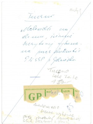 TUCZNO. Malba na domě, 70. léta 20. století.