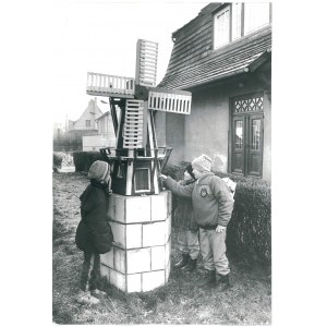 DAMASŁAWEK. Réplique d'un moulin à vent hollandais.