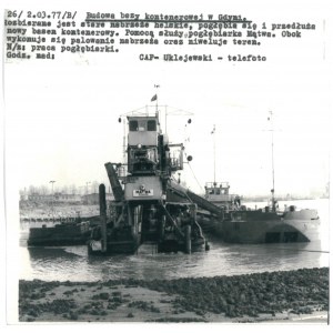 GDYNIA. Budowa bazy kontenerowej, 1977 r.