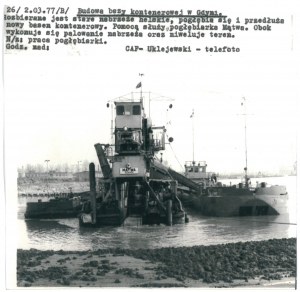 GDYNIA. Budowa bazy kontenerowej, 1977 r.