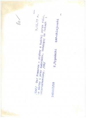 DAR POMORZA na nabrzeżu, 1977 r.