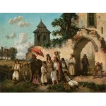 Józef Szermentowski, BEFORE THE CHURCH, 1862