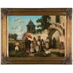 Józef Szermentowski, BEFORE THE CHURCH, 1862