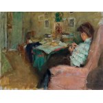 Jozef Mehoffer, YOUNG WOMAN SUITING, 1893