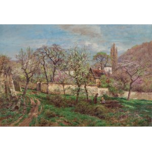 Heinrich Hartung, WIOSNA W OGRODZIE, 1901