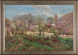 Heinrich Hartung, WIOSNA W OGRODZIE, 1901