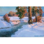 Viktor Koretsky, RIVER IN THE WINTER LANDSCAPE, pre-1939