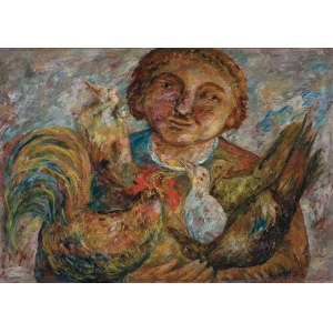 Tadeusz Makowski, KOBIETA Z PTAKAMI, 1920