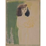 Tadeusz Dominik, GIRL WITH FLOWERS, 1956