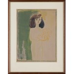 Tadeusz Dominik, GIRL WITH FLOWERS, 1956