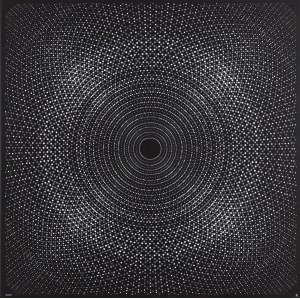 Ryszard Rabsztyn (ur. 1984, Olkusz), Wola istnienia (a. Braille'a, counter-clockwise, white dots), 2025