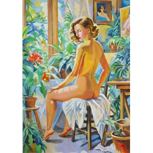 Sławomir Mściwoj Gębczyński (ur. 1984, Szczecin), Modelka w pracowni, 2025