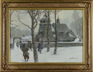 Stanisław GIBIŃSKI (1882-1971), W drodze do kościoła