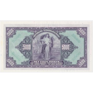 Tschechoslowakei, 5.000 Kronen 1920 - MODELL -.