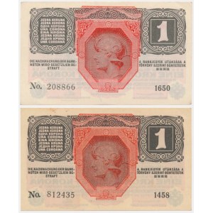 Austria, lot 1 Krone 1916 (1919) (2 pcs.)