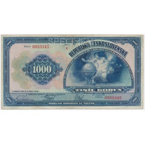 Czechoslovakia, 1.000 Korun 1932 - C - SPECIMEN -