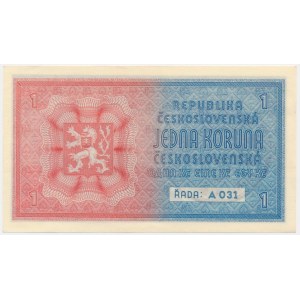Bohemia & Moravia, 1 Koruna (1939) - with handstamp -