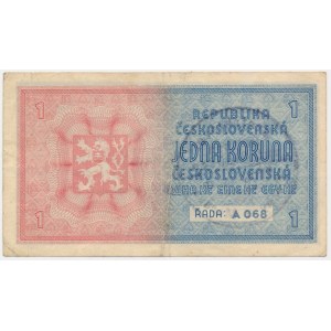 Bohemia & Moravia, 1 Koruna (1939) - with handstamp -