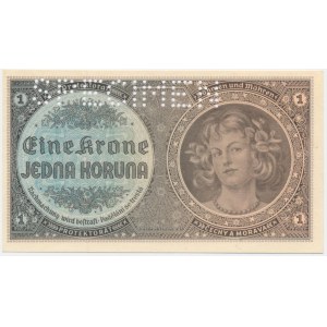 Bohemia and Moravia, 1 Koruna (1940) - SPECIMEN -