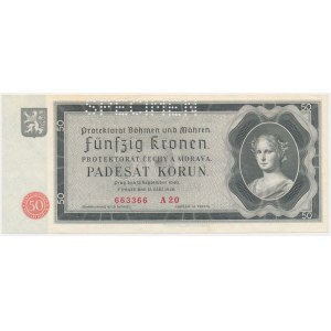 Bohemia & Moravia, 50 Korun 1940 - SPECIMEN -