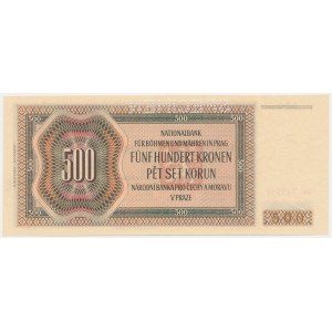 Bohemia & Moravia, 500 Korun 1942 - Ba - II issue - SPECIMEN -