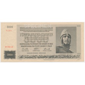 Bohemia & Moravia, 5.000 Korun 1944 - SPECIMEN -