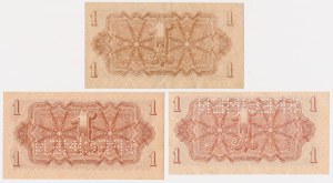 Tschechoslowakei, 1 Krone 1944 - MODELLE und OBJEKTE (3 Stk.)