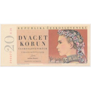 Czechoslovakia, 20 Korun 1949 - B -