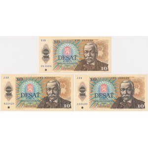 Czechoslovakia, 10 Korun 1986 (3 pcs.)